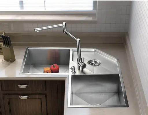 Double Bowl Corner Kitchen Sink