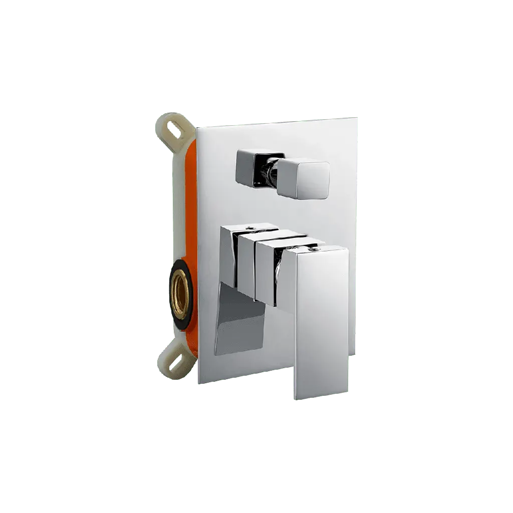 ZS Series Concealed Shower Mixer 2 Way Square Chrome