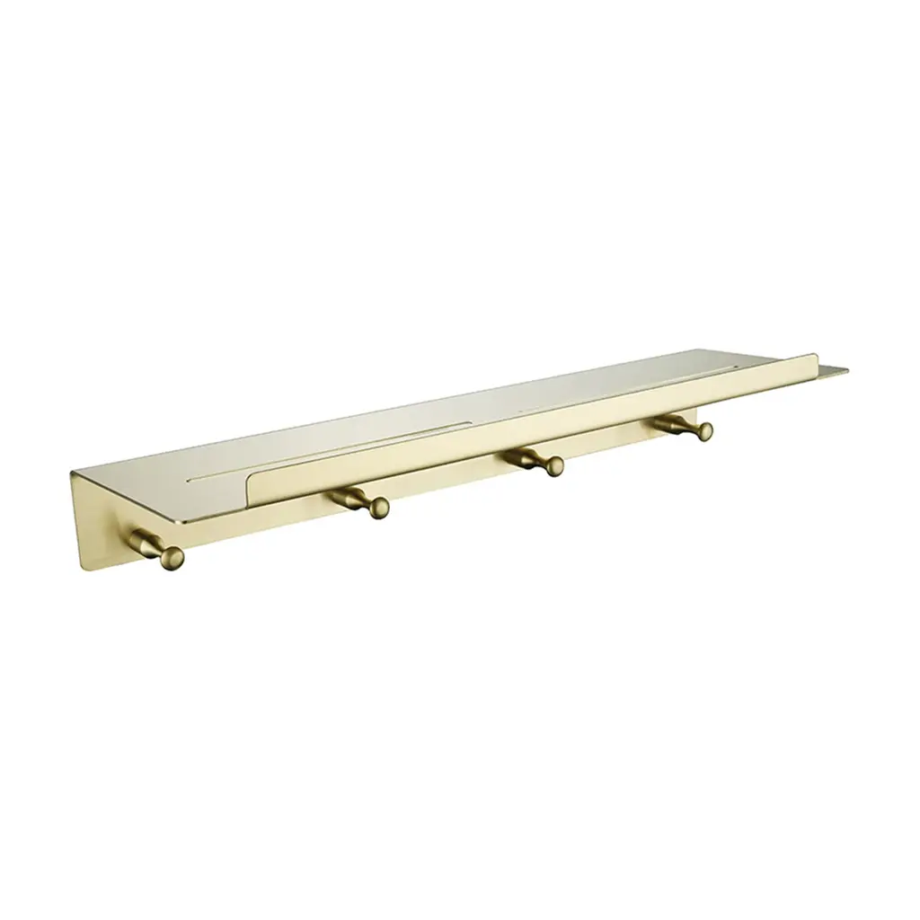 YN Series Shelf with Hook 4+1 Brushed Gold SUS-304