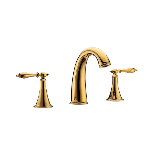 Classic Double Handle Basin Mixer Gold