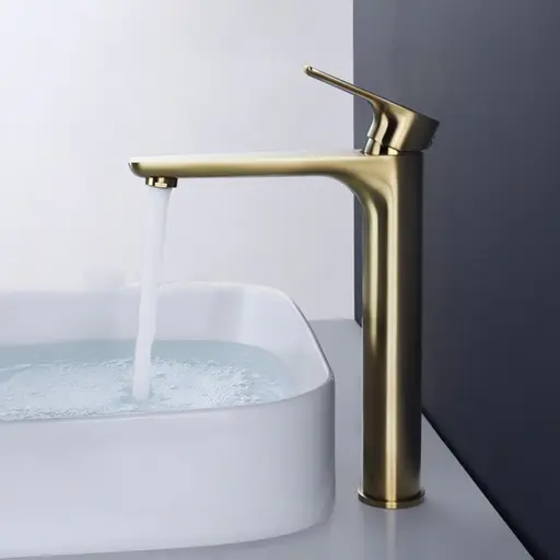 SL Series Basin Mixer Tall Gold