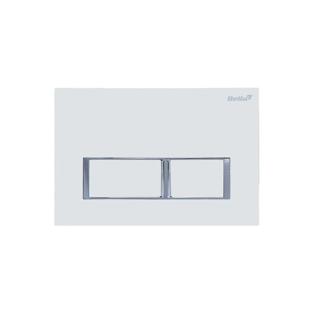 Dual Flush Actuator Plate Sqaure White