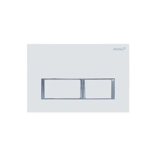 Dual Flush Actuator Plate Sqaure White