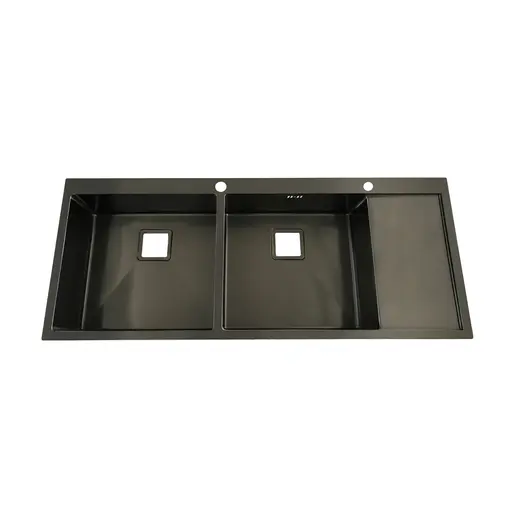 Double Bowl Kitchen Sink Nano Black