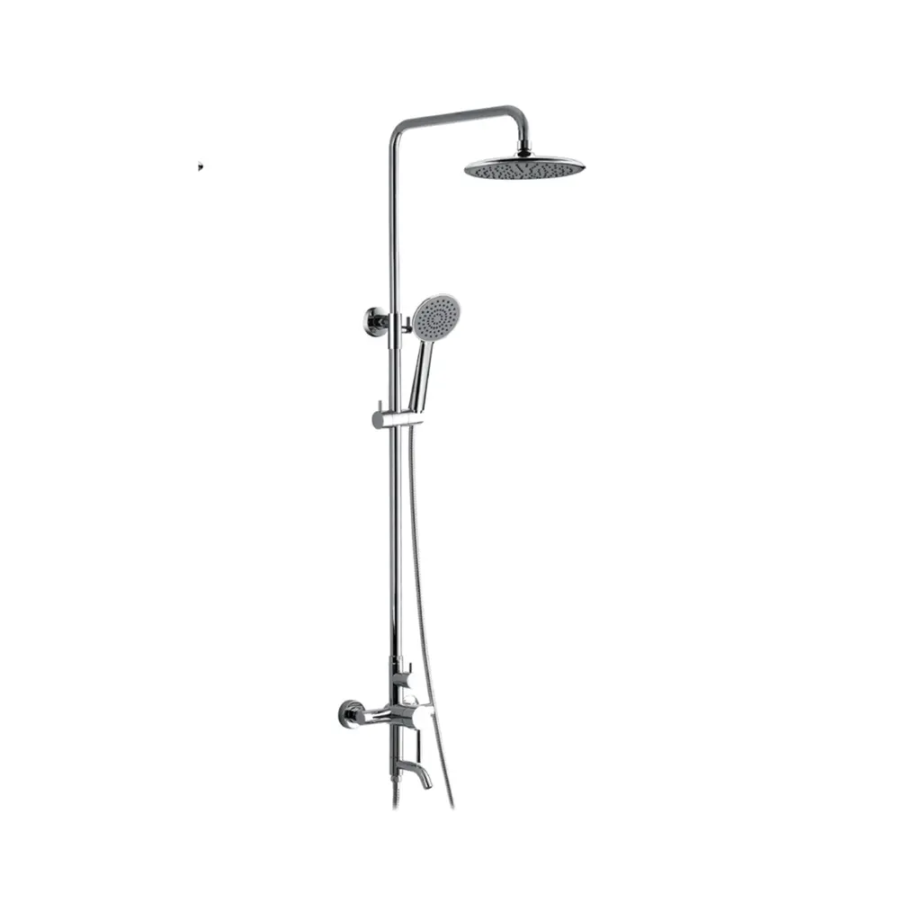 GA Series Shower Mixer Column Set Round Chrome