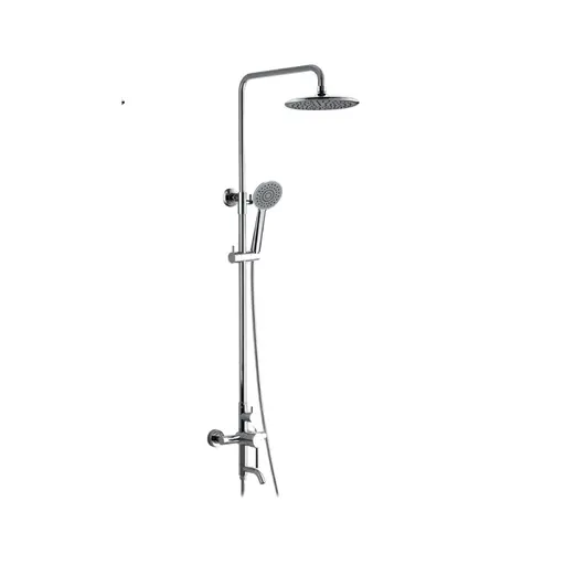 GA Series Shower Mixer Column Set Round Chrome
