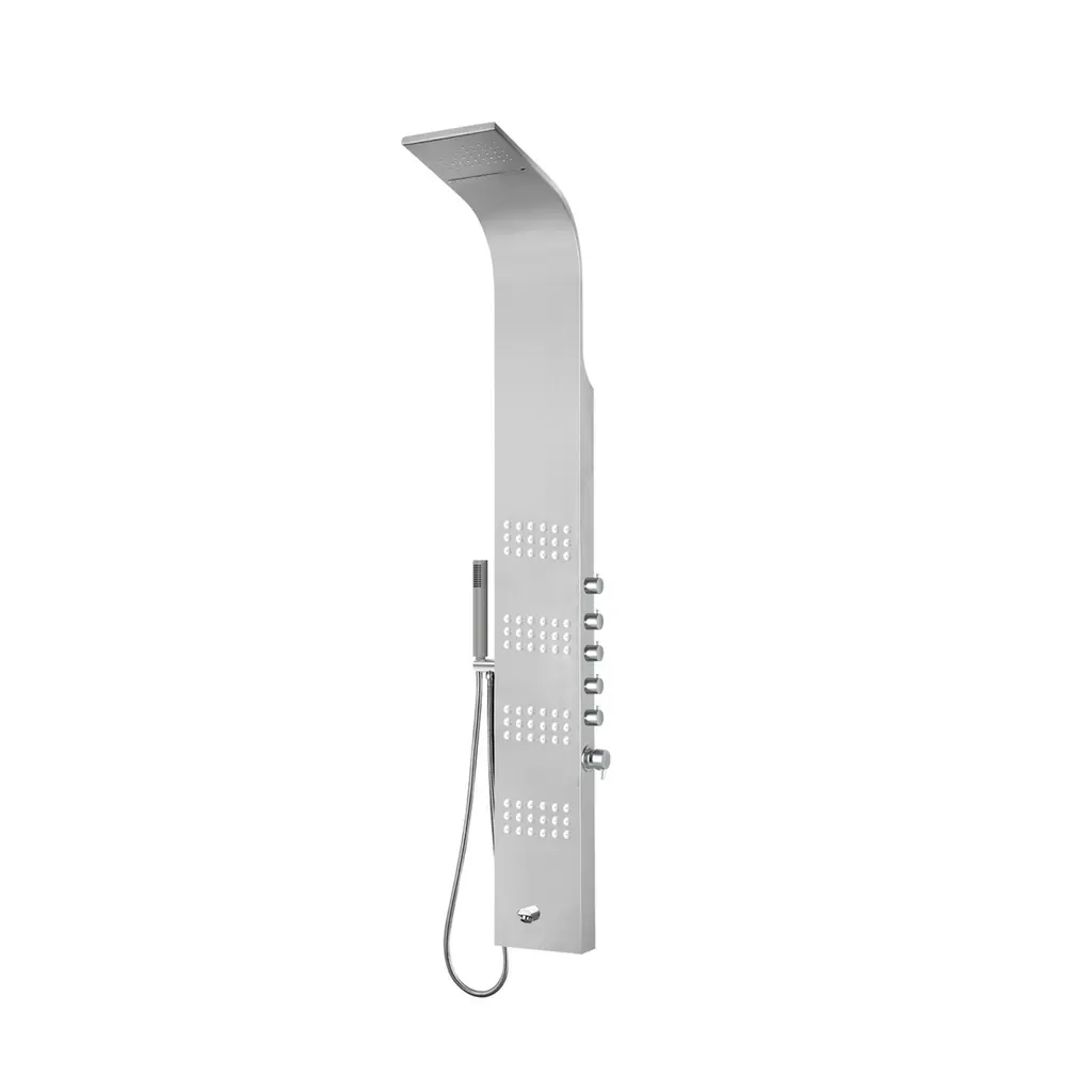 Shower Panel Brushed Chrome