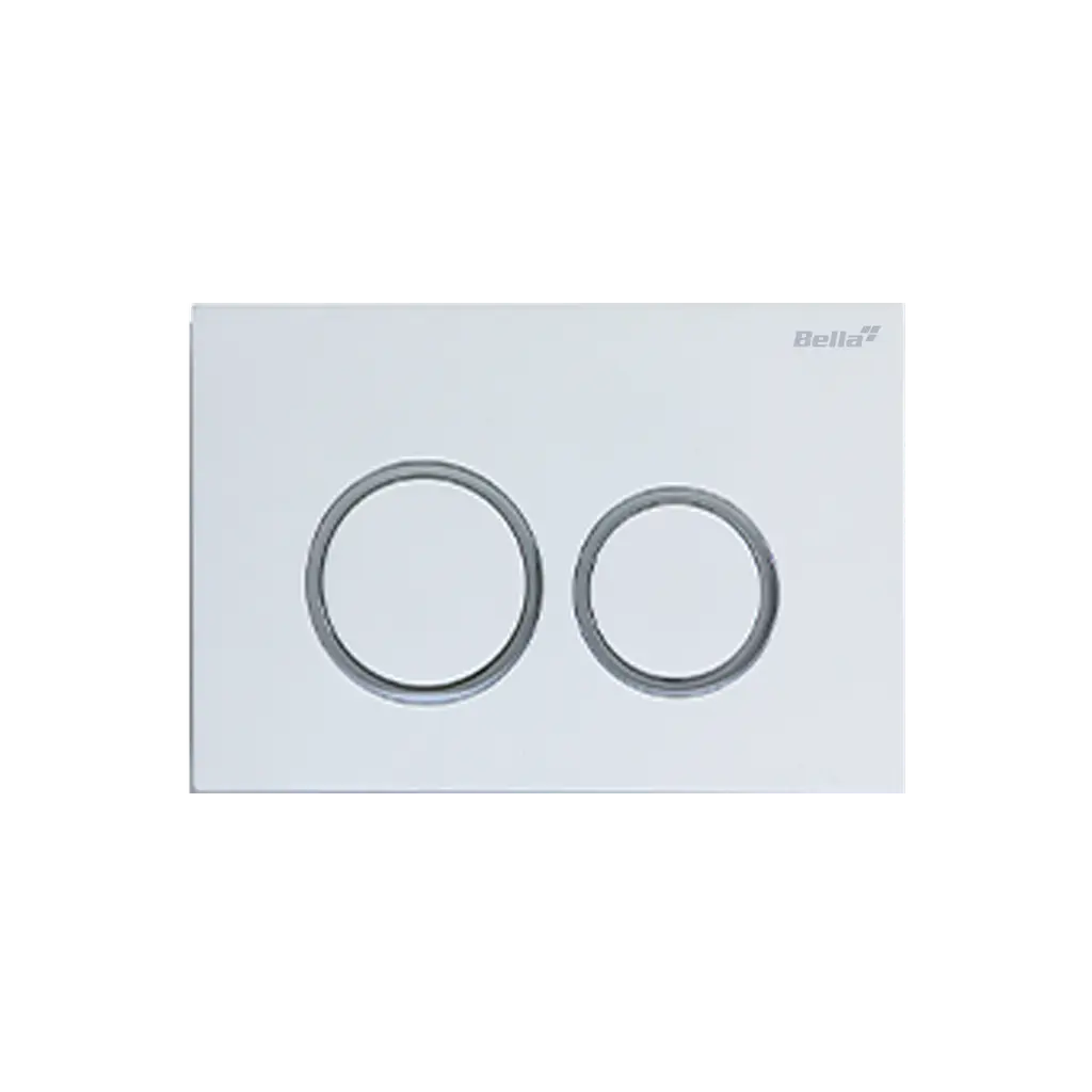 Dual Flush Actuator Plate Round White