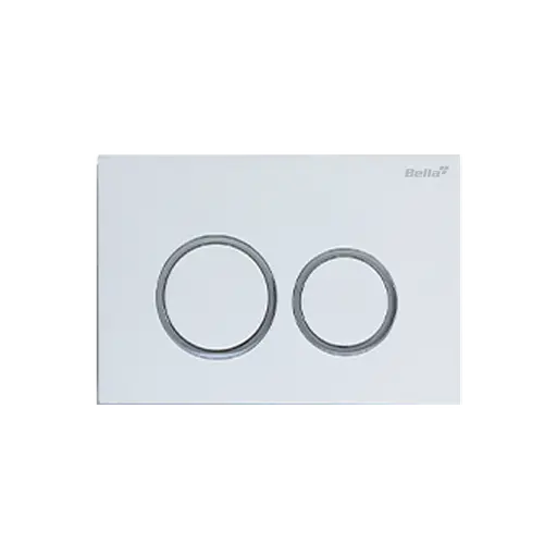 Dual Flush Actuator Plate Round White
