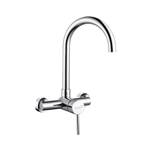 Wall Mounted Kitchen Sink Mixer Chrome