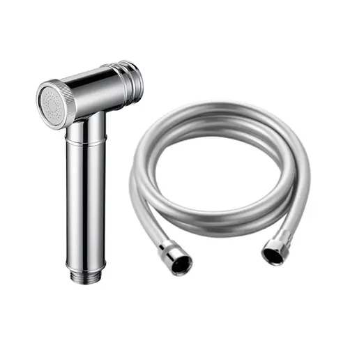 Shattaf Brass Round Chrome With PVC Hose