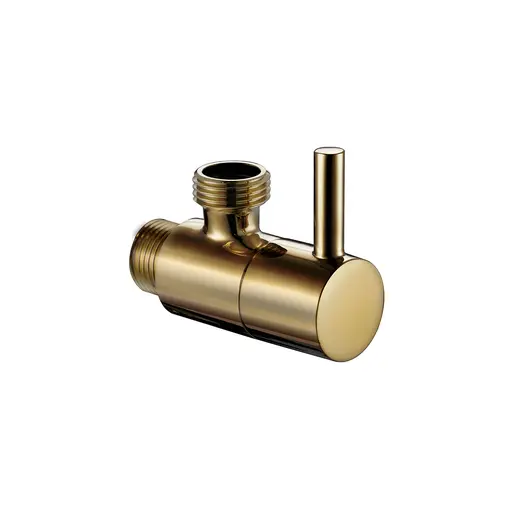 GA Series Angle Valve Round Shiny Gold