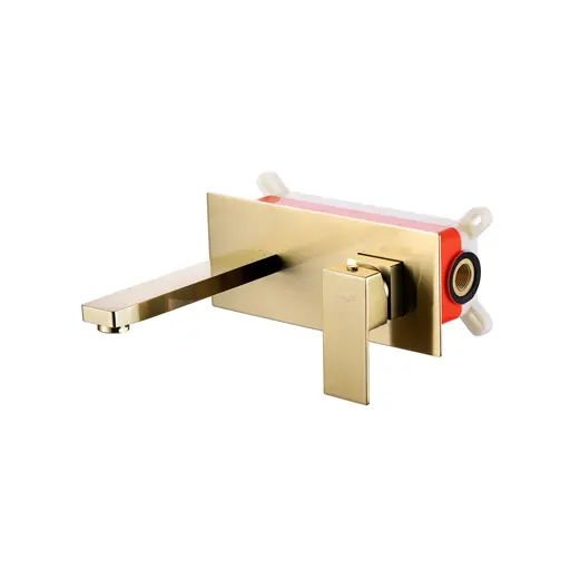 ZS Series Concealed Basin Mixer Square Brushed Gold