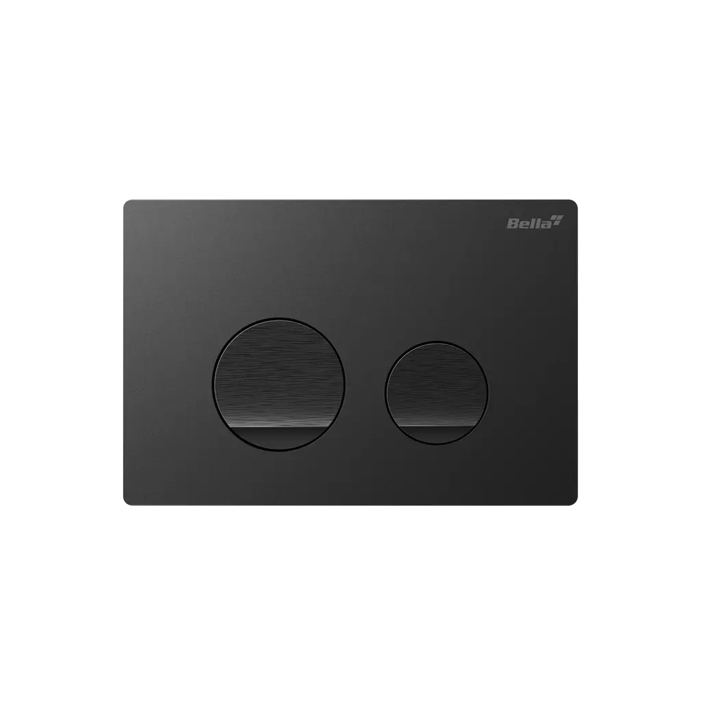 Dual Flush Actuator Plate Round Black