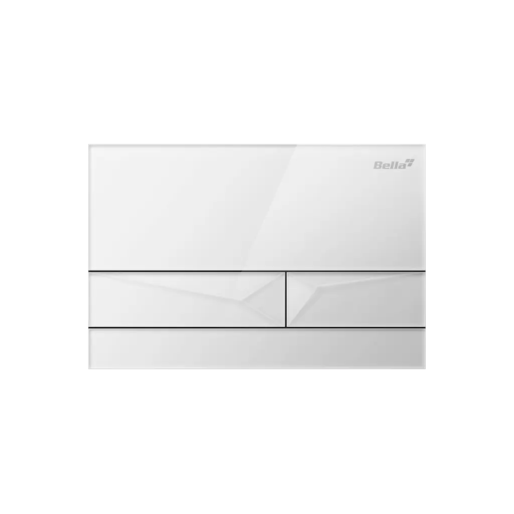 Dual Flush Actuator Plate Glass White