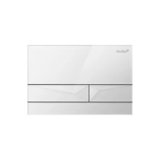 Dual Flush Actuator Plate Glass White