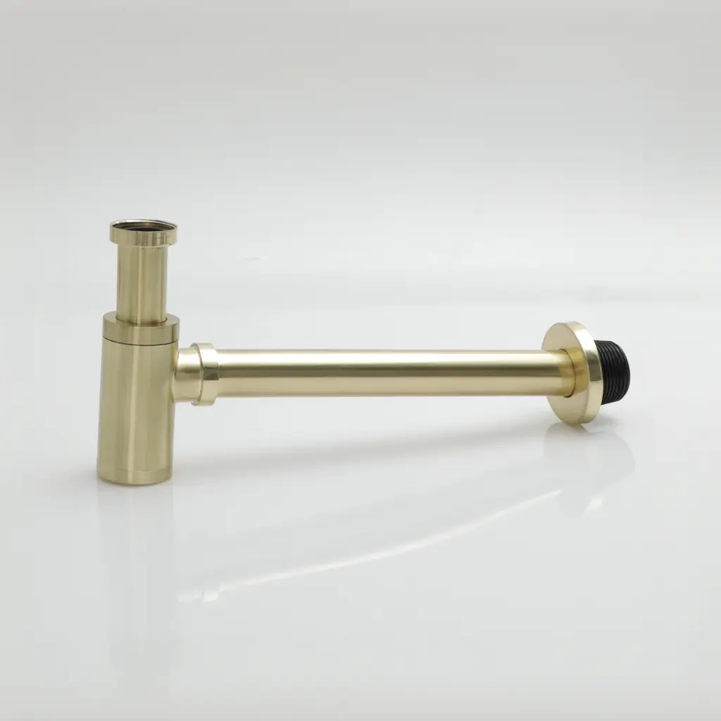 Wash Basin Bottle Trap Brass Brushed Gold