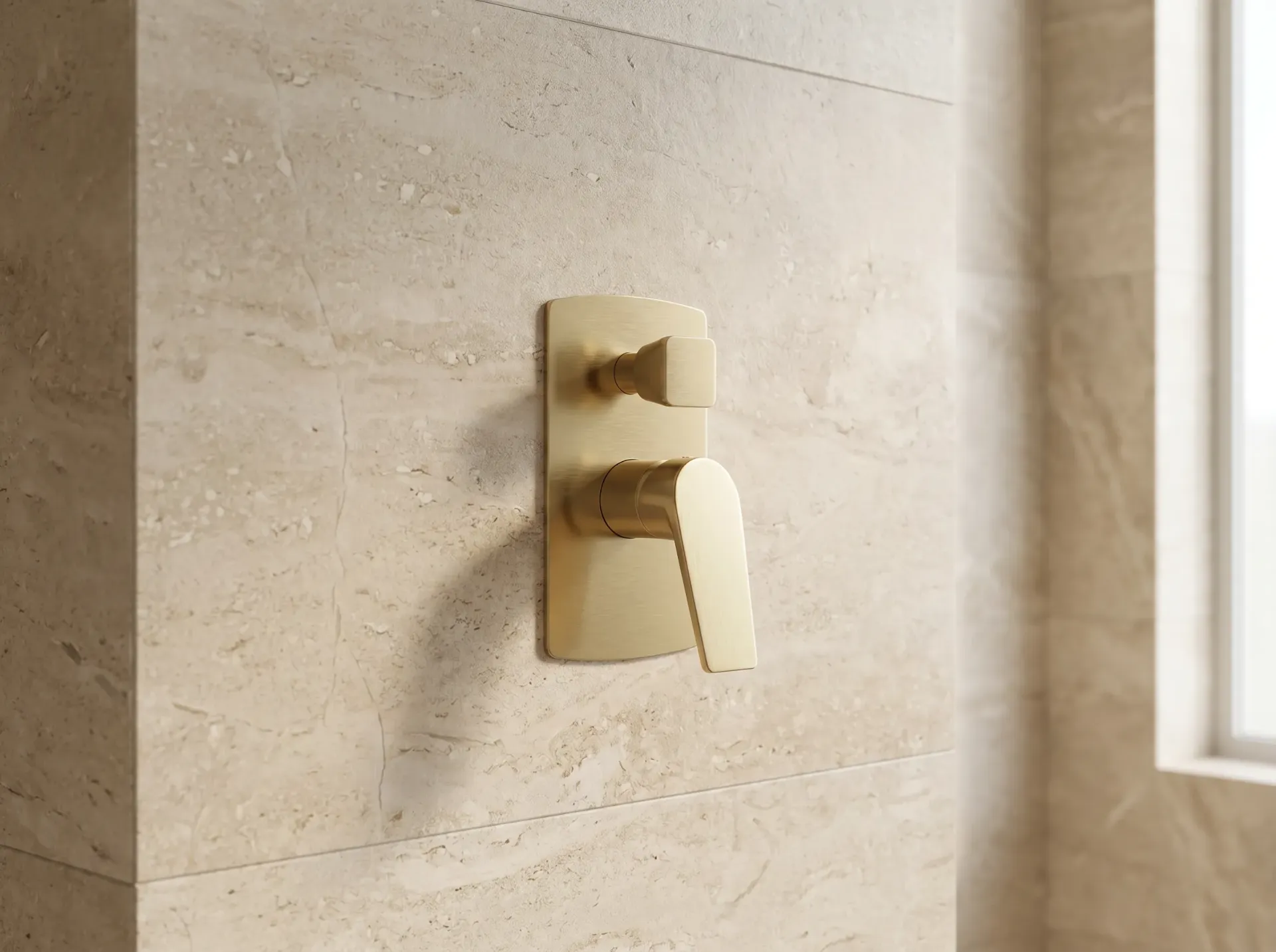 YN Series 2 Way Concealed Shower Mixer Brushed Gold