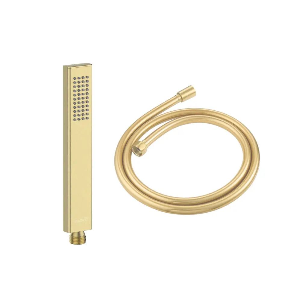 Hand Shower Square Brass Brushed Gold