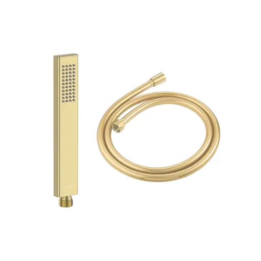 Hand Shower Square Brass Brushed Gold