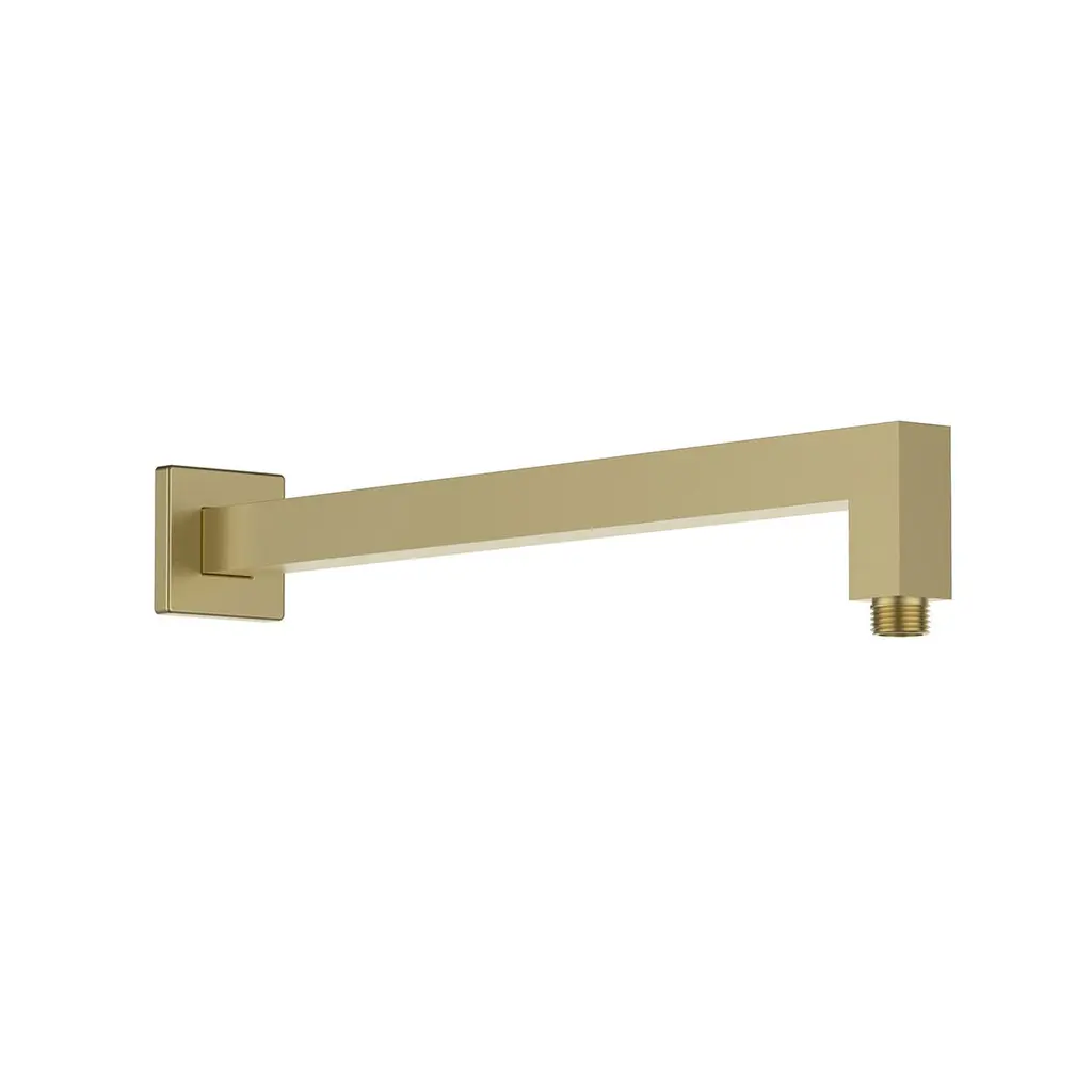 Shower Arm Square Brass Gold