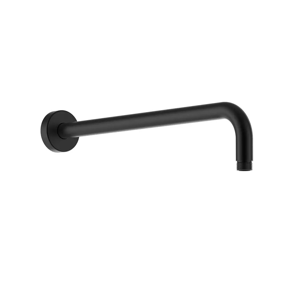 Shower Arm Round Brass Black