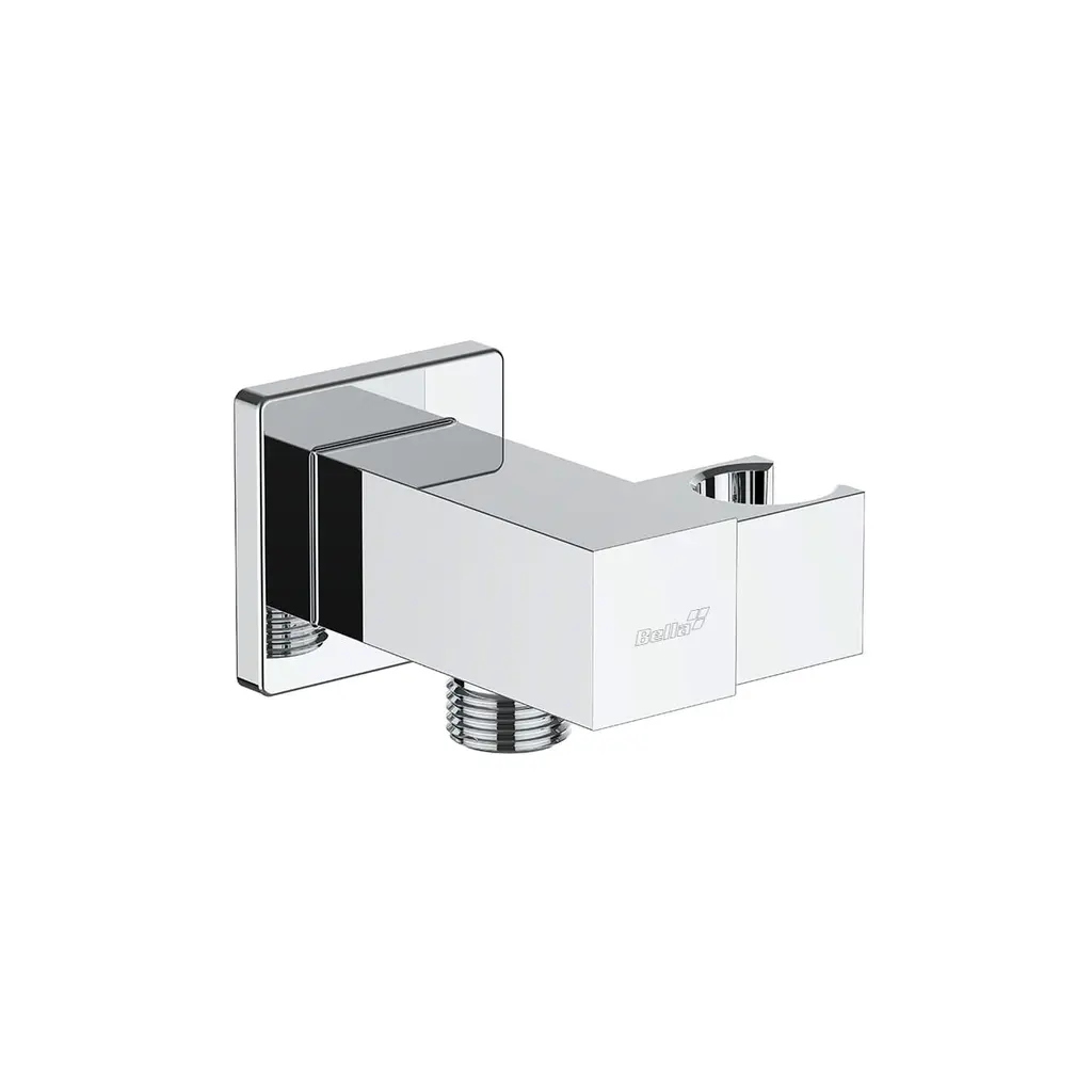 Shower Bracket Square Brass Chrome