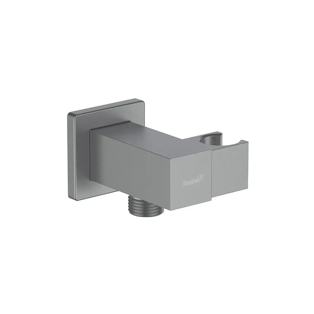 Shower Bracket Square Brass Gun Metal