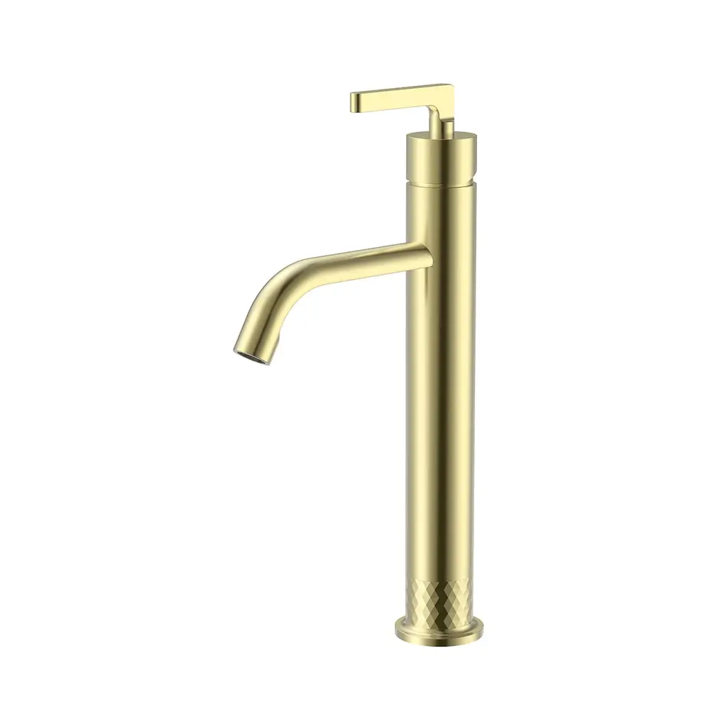 QV Series Basin Mixer Tall Brushed Gold