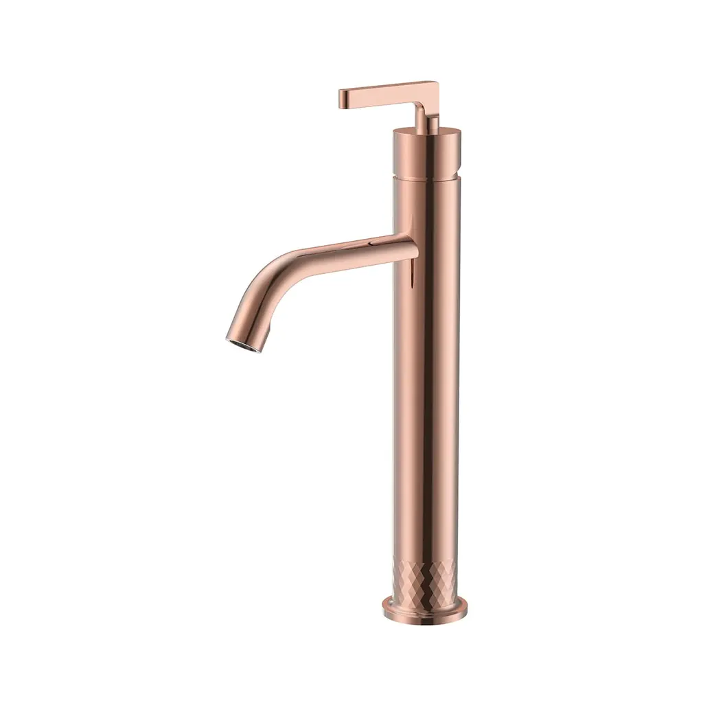 QV Series Basin Mixer Tall Shiny Rose Gold