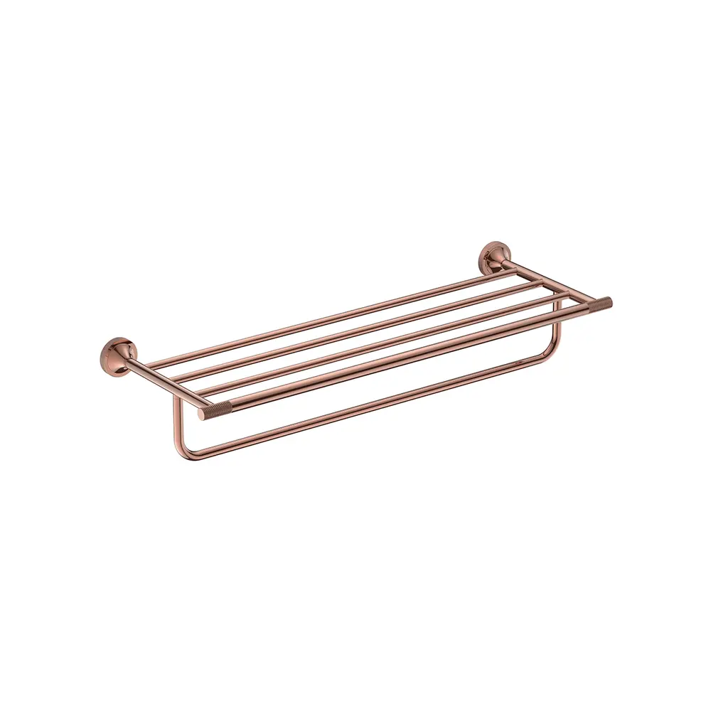 QV Series Towel Rack Shiny Rose Gold