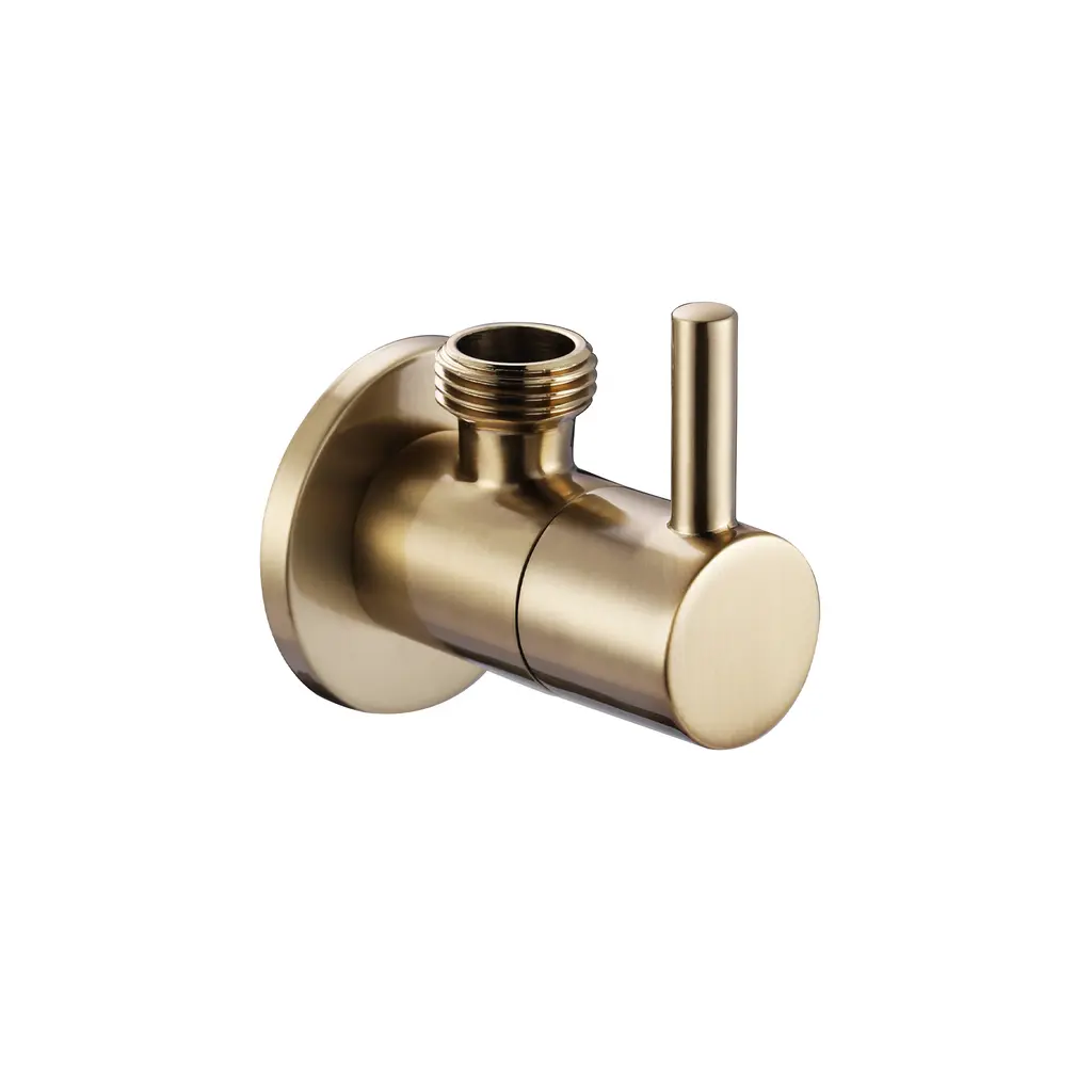 Angle Valve Round Brushed Gold -AV 7304101 BG from Bella GA Series