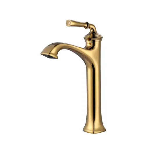 Basin Mixer Tall Shiny Gold
