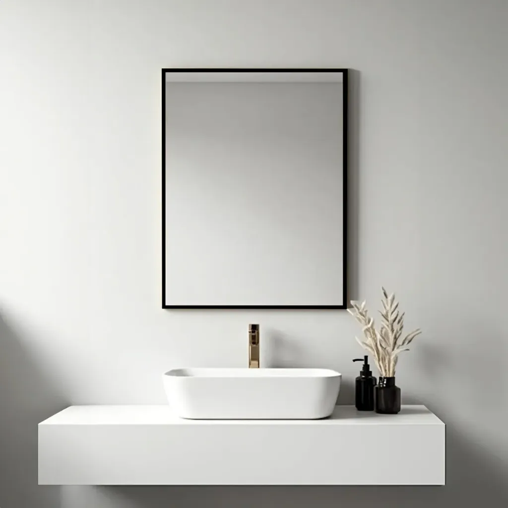 Wall Mirror with Aluminium Frame BLACK