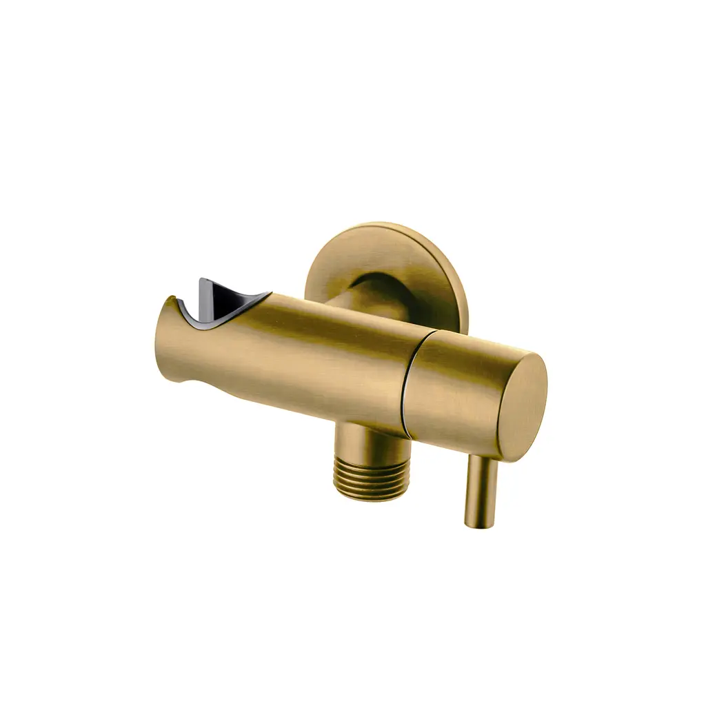 Shattaf Valve Brushed Gold Round