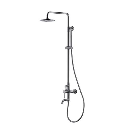 Shower Mixer Column Set Round Gun Metal