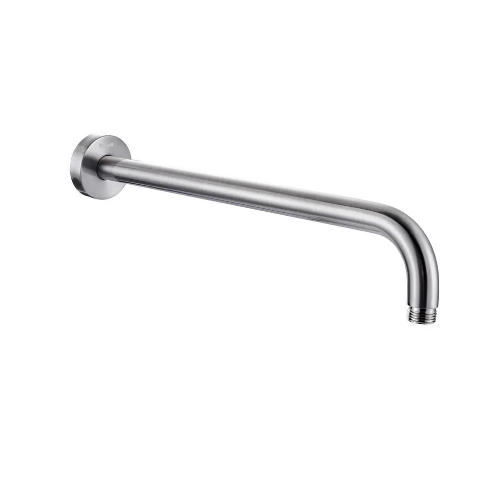Shower Arm Round Brass Brushed Nickel