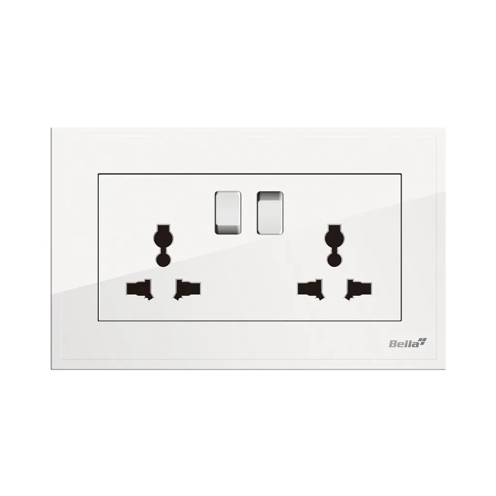 Dynamo 16A Twin Universal Switched Socket