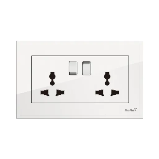Dynamo 16A Twin Universal Switched Socket