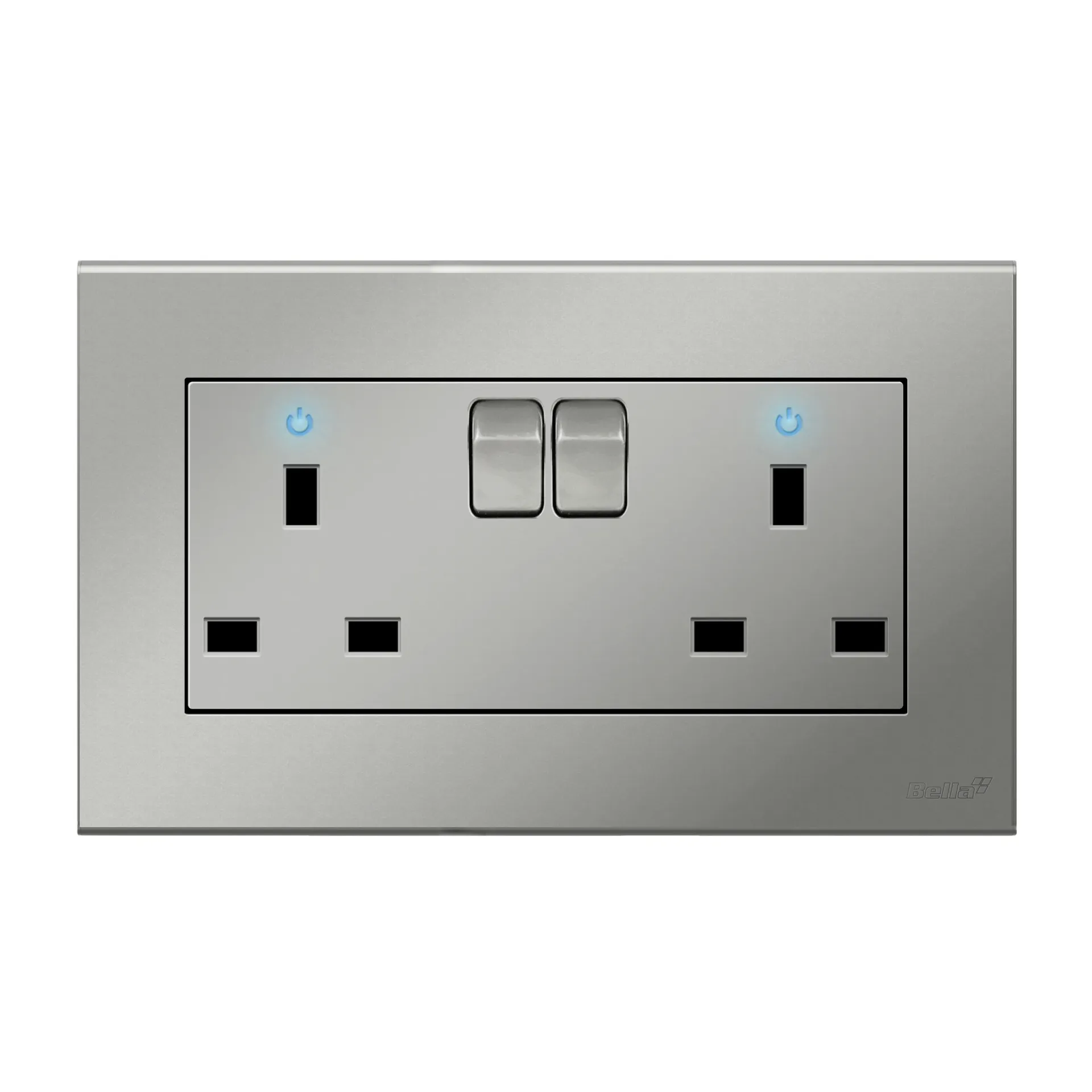 Vision  13A Twin Socket With Switch & LED Indicator