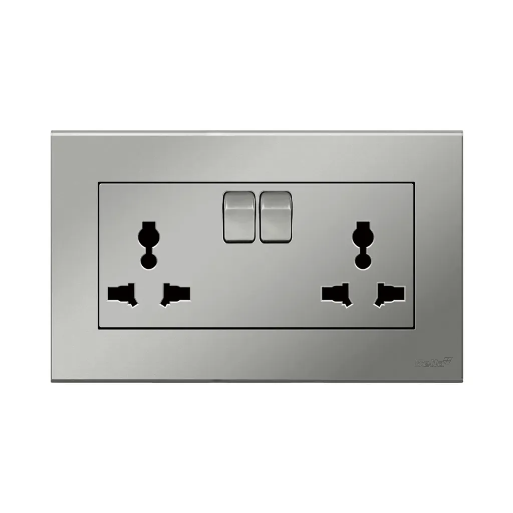 Vision 16A Twin Universal Switched Socket