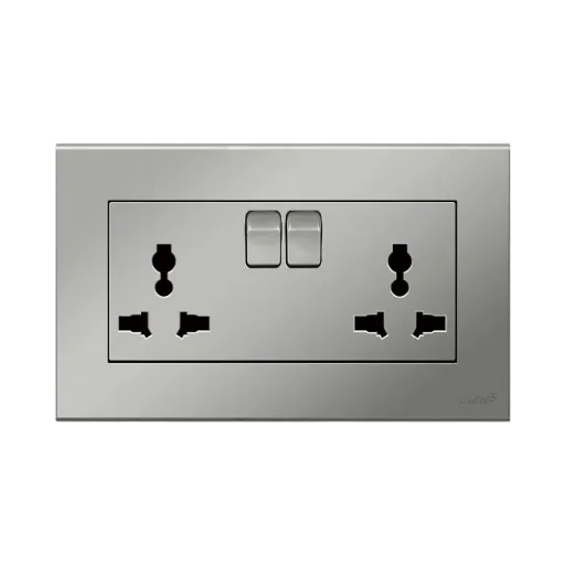 Vision  16A Twin Universal Switched Socket