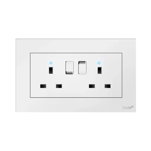 Vantage 13A Twin Socket With Switch & LED Indicator