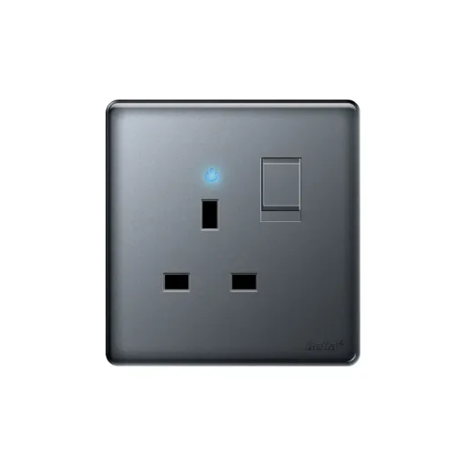 Velocity 13A Single Switched Socket With Neon