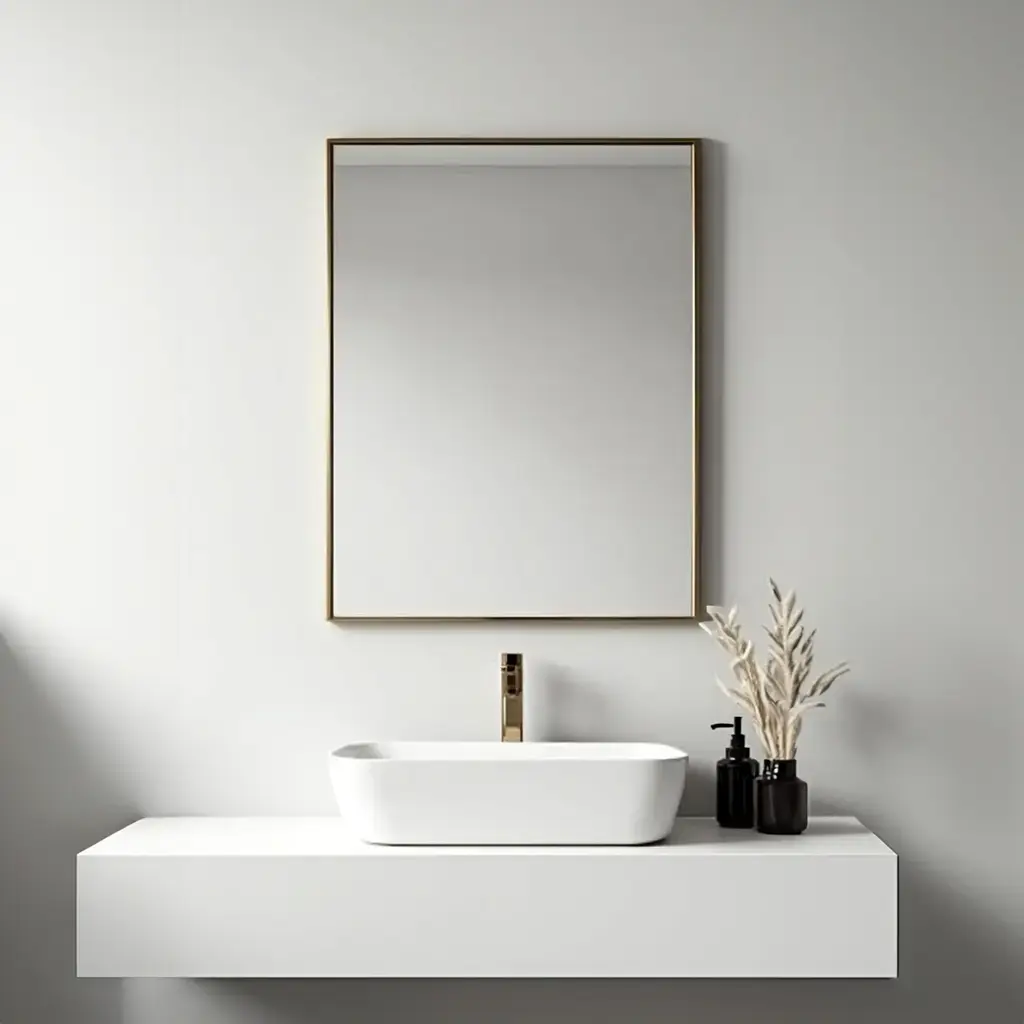 Wall Mirror with Aluminium Frame GOLD