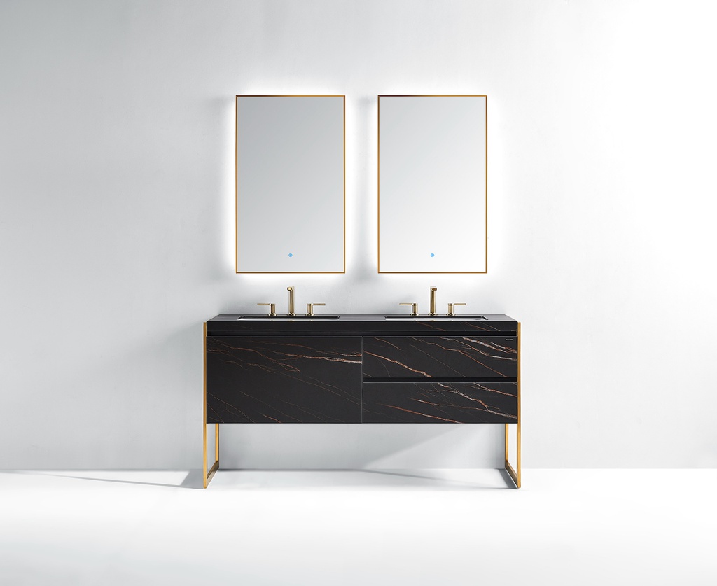 AS30916 Cabinet + Hettich Drawer + Marble Top NO MIRROR 200x55x85 cm