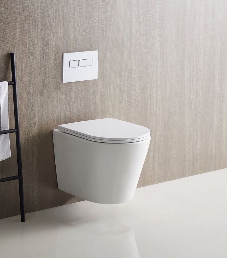 BL 053 WT Wall Hung Toilet Rimless+ Blind Fixing