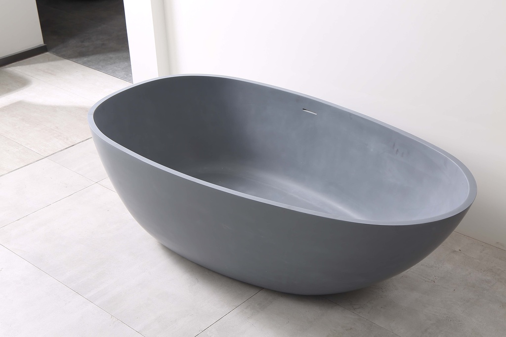 BL 8806 Solid Surface Bathtub 160x80x55 cm Concrete Grey