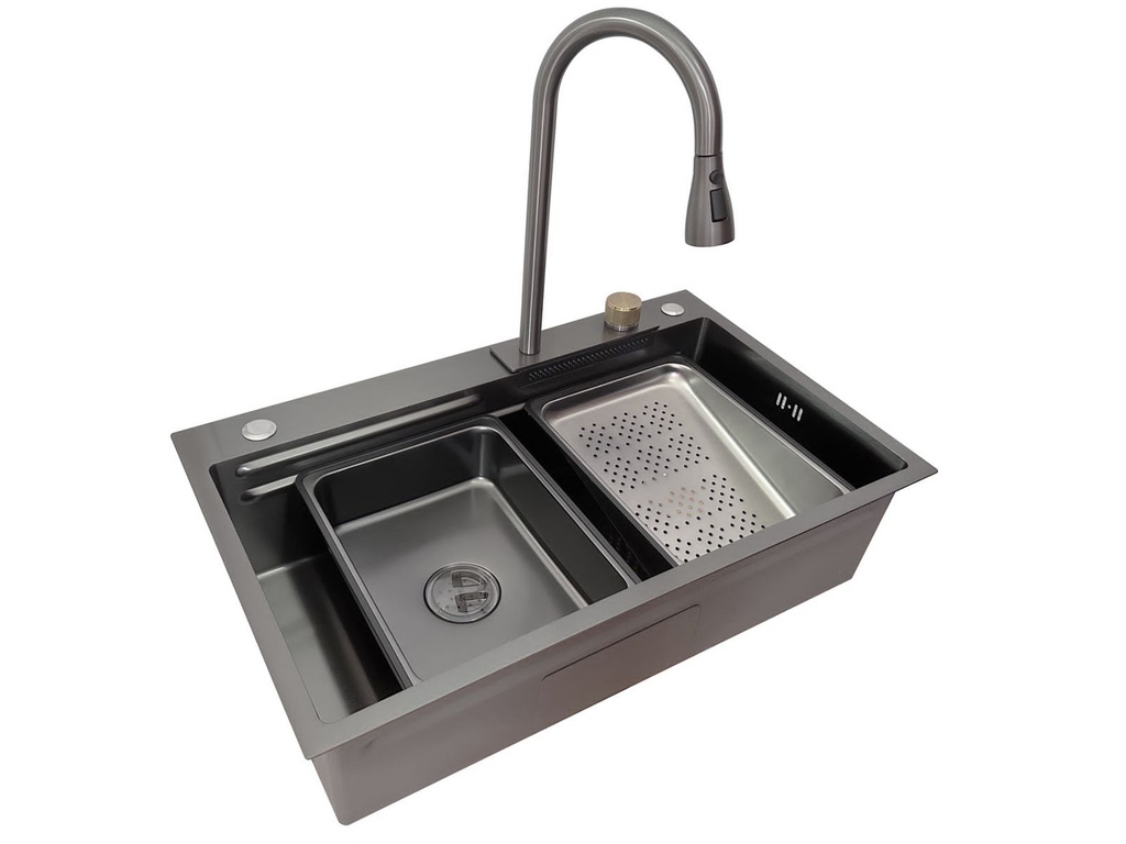 7546T Kitchen Sink Nano Black 75x46x22cm SUS 304