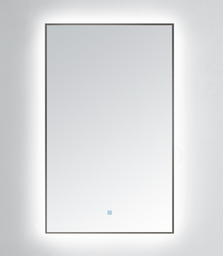 WMJ 0004 LM LED Mirror + BLACK SUS304 Frame + IP67+ Functions 80x60cm